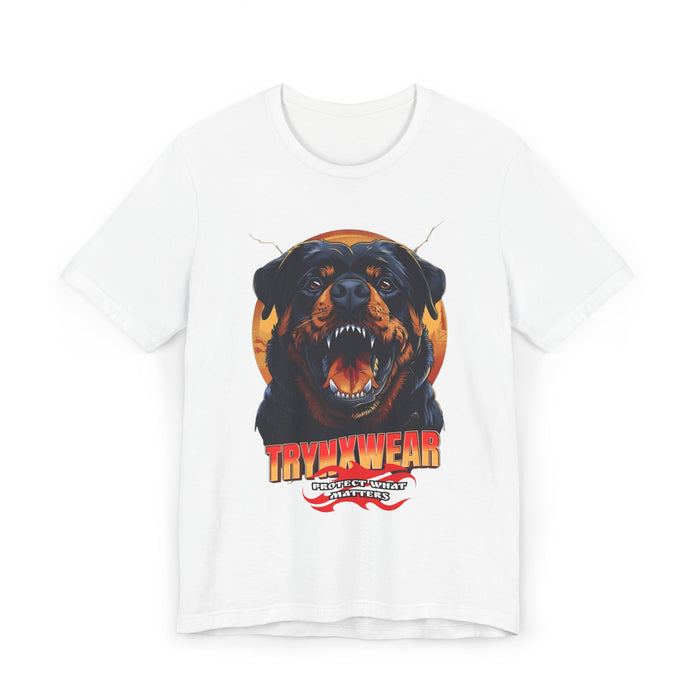 TrynxWear Rottweiler Rage Graphic T-Shirt Fierce Dog Illustration Tee