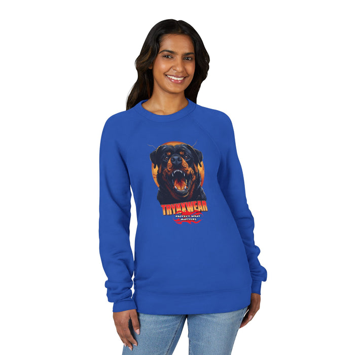 TrynxWear Rottweiler Retro Graphic Sweatshirt Fierce Dog Crewneck