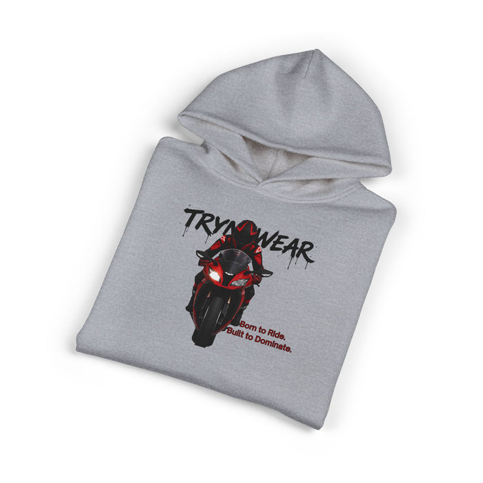 TrynxWear Motorcycle Hoodie Red Sportbike Front Graphic