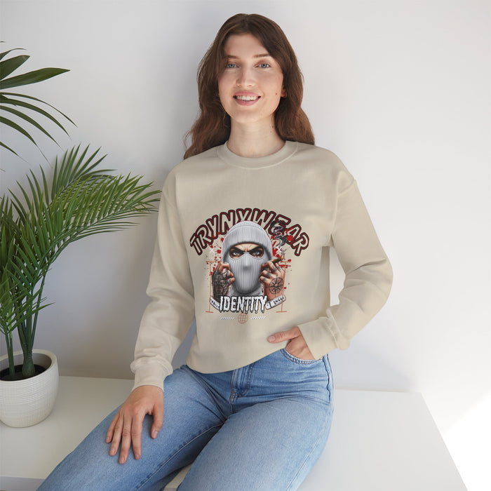 TrynxWear Crewneck Sweatshirt Masked Skull Streetwear Graphic