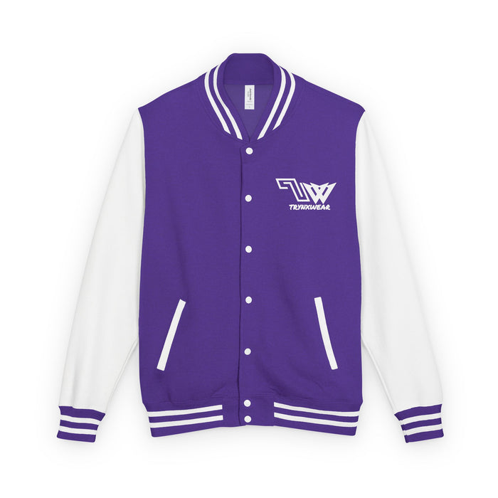 TrynxWear Red & White Varsity Jacket with Winged Logo Letterman Jacket