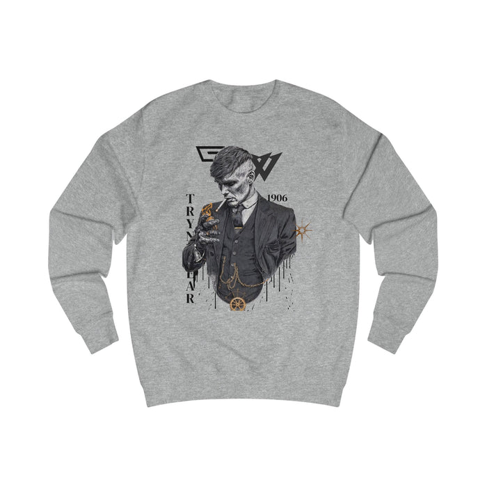 TrynxWear Peaky Blinders Inspired Gentleman Sweatshirt Vintage Mobster Portrait
