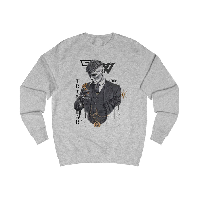 TrynxWear Peaky Blinders Inspired Gentleman Sweatshirt Vintage Mobster Portrait