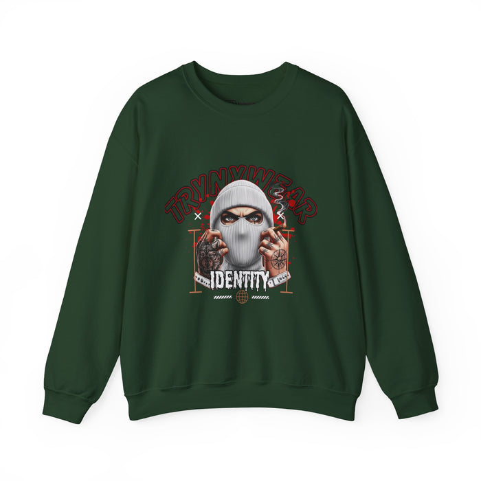 TrynxWear Crewneck Sweatshirt Masked Skull Streetwear Graphic