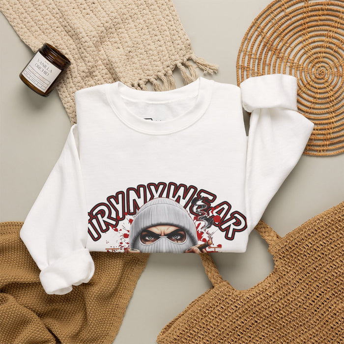 TrynxWear Crewneck Sweatshirt Masked Skull Streetwear Graphic