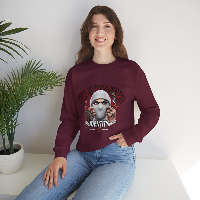 TrynxWear Crewneck Sweatshirt Masked Skull Streetwear Graphic