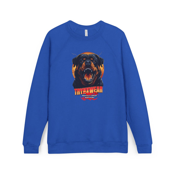 TrynxWear Rottweiler Retro Graphic Sweatshirt Fierce Dog Crewneck