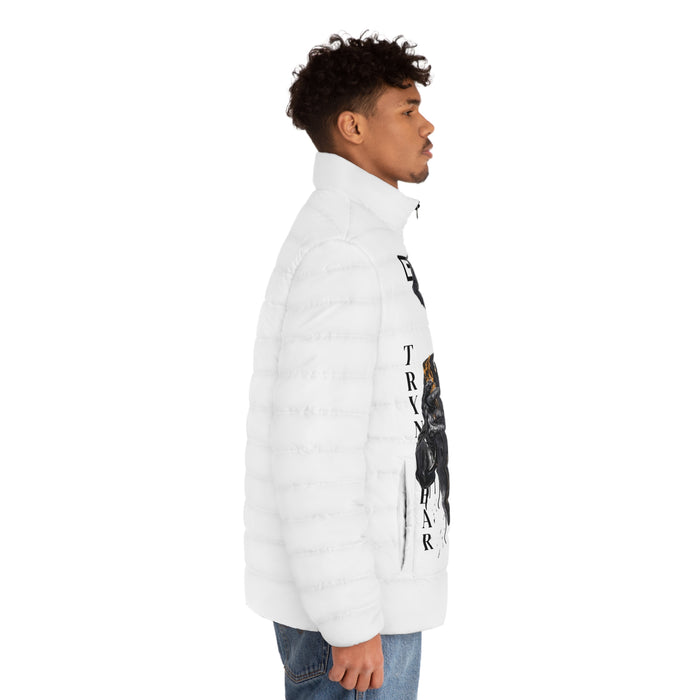 TrynxWear Men’s Graphic Puffer Jacket Vintage Gentleman Skull Design