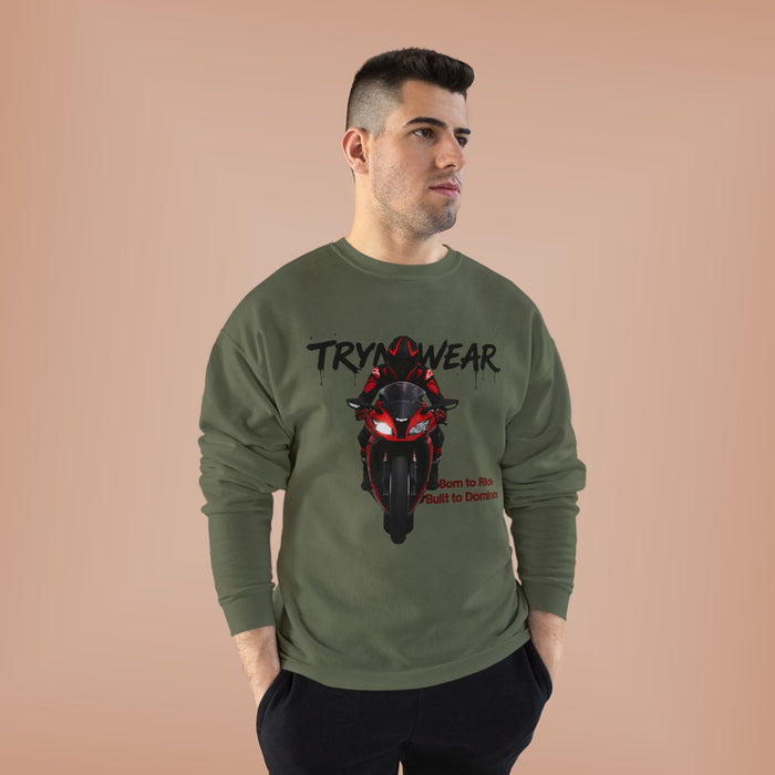 TrynxWear Motorcycle Rider Crewneck Sweatshirt
