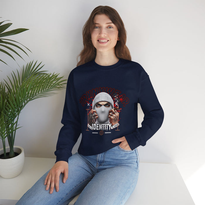 TrynxWear Crewneck Sweatshirt Masked Skull Streetwear Graphic