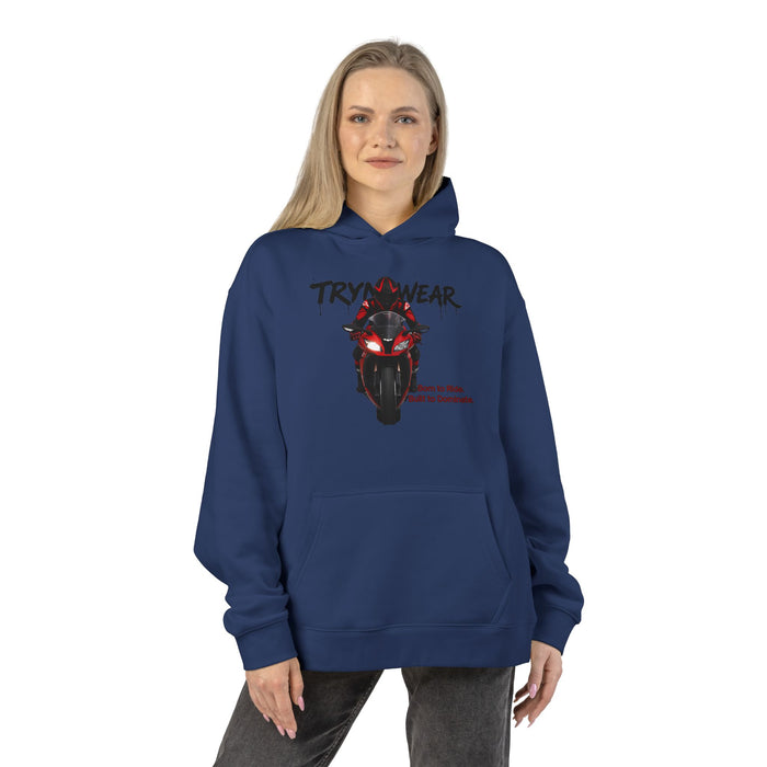 TrynxWear Motorcycle Hoodie Red Sportbike Front Graphic