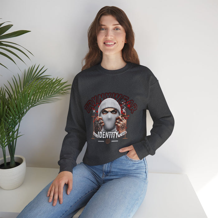 TrynxWear Crewneck Sweatshirt Masked Skull Streetwear Graphic