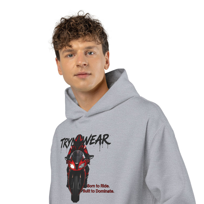 TrynxWear Motorcycle Hoodie Red Sportbike Front Graphic