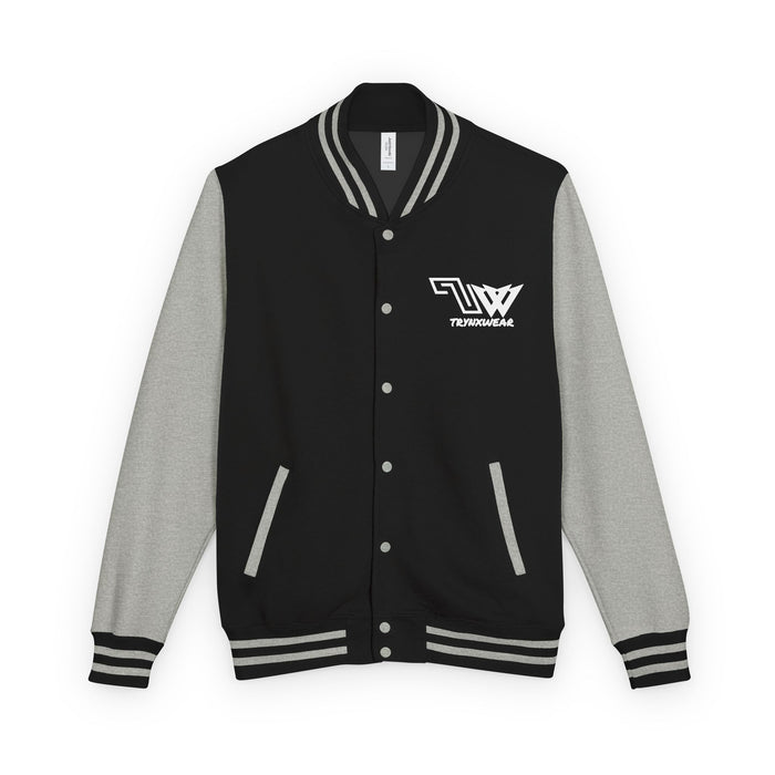 TrynxWear Red & White Varsity Jacket with Winged Logo Letterman Jacket
