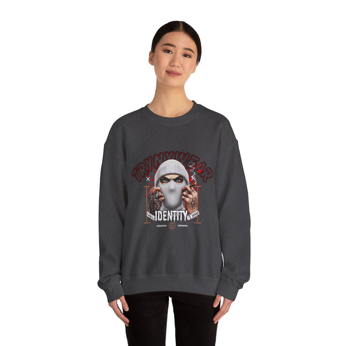 TrynxWear Crewneck Sweatshirt Masked Skull Streetwear Graphic