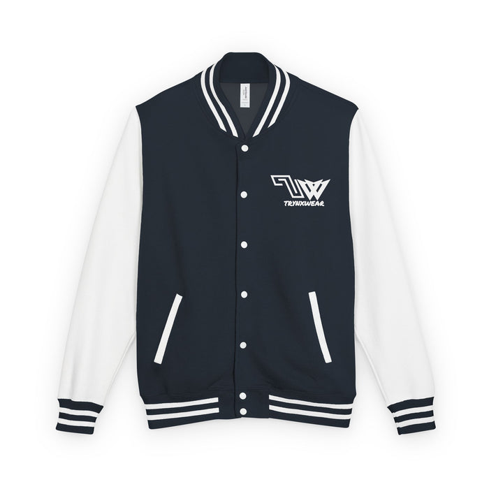 TrynxWear Red & White Varsity Jacket with Winged Logo Letterman Jacket