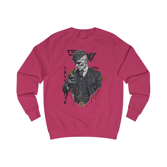 TrynxWear Peaky Blinders Inspired Gentleman Sweatshirt Vintage Mobster Portrait