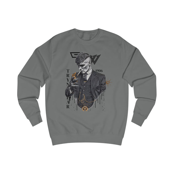 TrynxWear Peaky Blinders Inspired Gentleman Sweatshirt Vintage Mobster Portrait