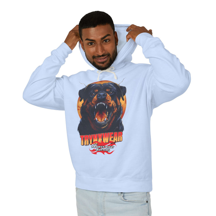 TrynxWear Rottweiler Graphic Hoodie Vintage Dog Head Sweatshirt