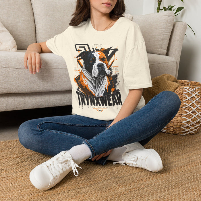 TrynxWear Boxer Dog Graphic T-Shirt Bold Urban Pet Portrait Tee
