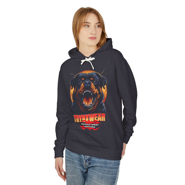 TrynxWear Rottweiler Graphic Hoodie Vintage Dog Head Sweatshirt