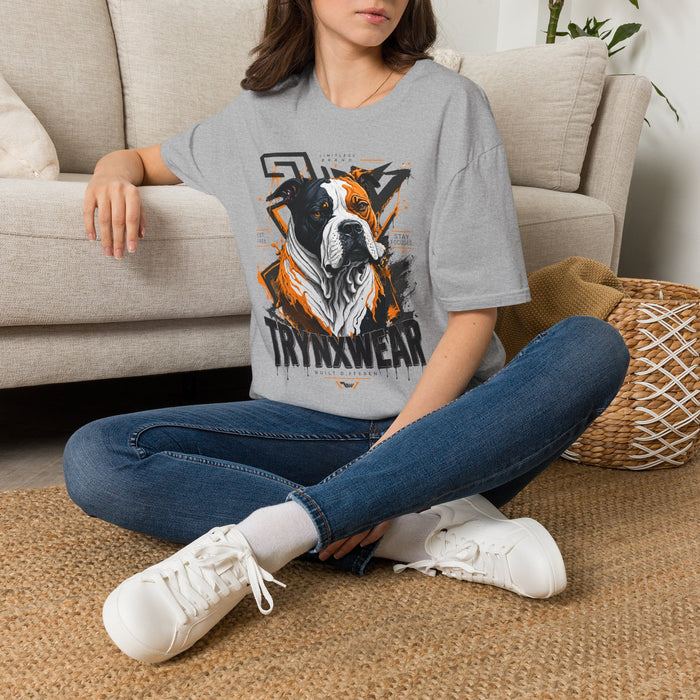 TrynxWear Boxer Dog Graphic T-Shirt Bold Urban Pet Portrait Tee