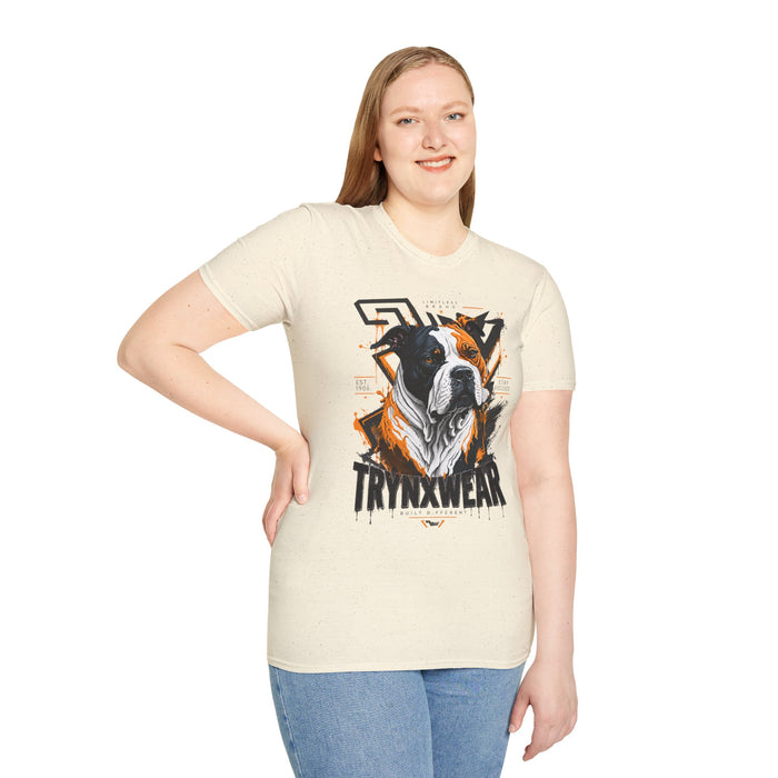 TrynxWear Boxer Dog Graphic T-Shirt Bold Urban Pet Portrait Tee
