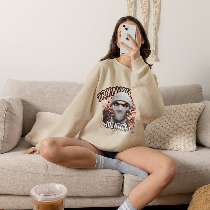 TrynxWear Crewneck Sweatshirt Masked Skull Streetwear Graphic