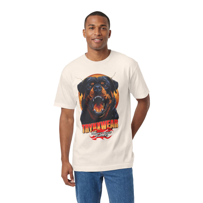 TrynxWear Rottweiler Roar Graphic Tee Vintage Dog Design
