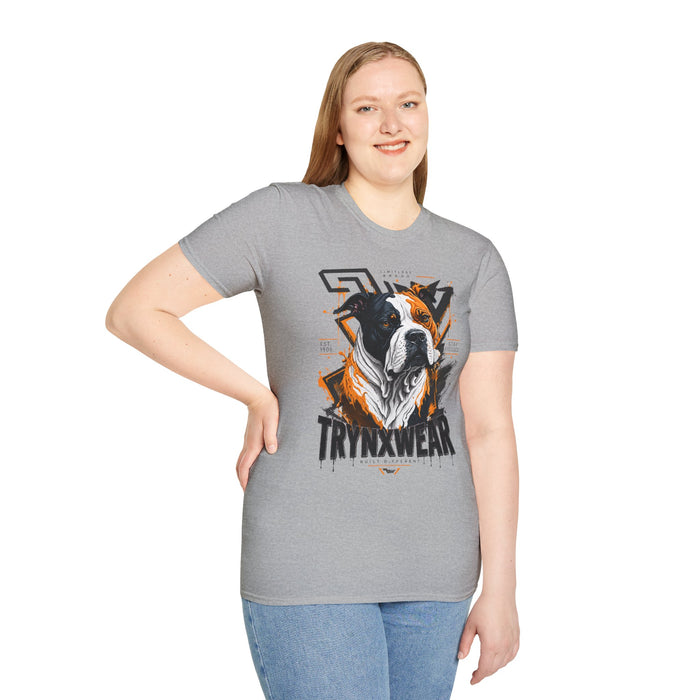 TrynxWear Boxer Dog Graphic T-Shirt Bold Urban Pet Portrait Tee