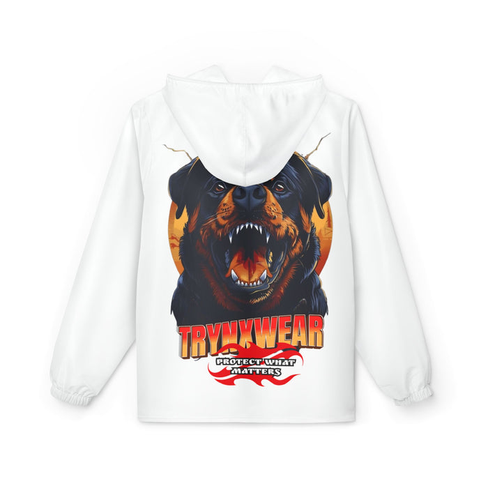 TrynxWear Rottweiler Graphic Windbreaker Jacket Bold Dog Design