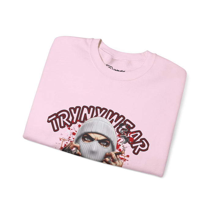 TrynxWear Crewneck Sweatshirt Masked Skull Streetwear Graphic
