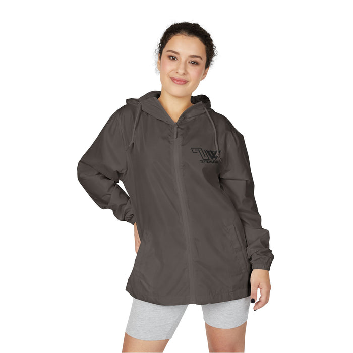 TrynxWear Windbreaker Jacket Vintage Cowboy Noir Graphic Full-Zip Hooded