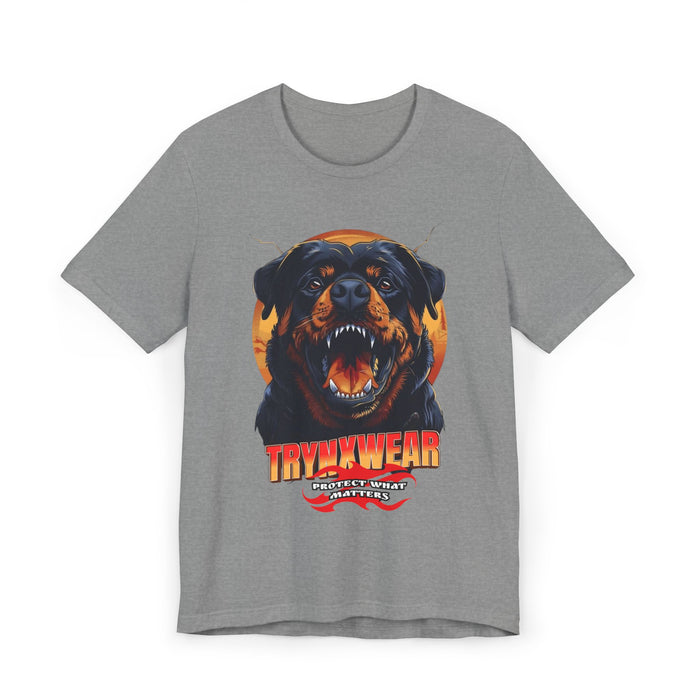 TrynxWear Rottweiler Rage Graphic T-Shirt Fierce Dog Illustration Tee