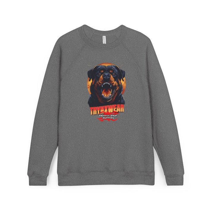TrynxWear Rottweiler Retro Graphic Sweatshirt Fierce Dog Crewneck
