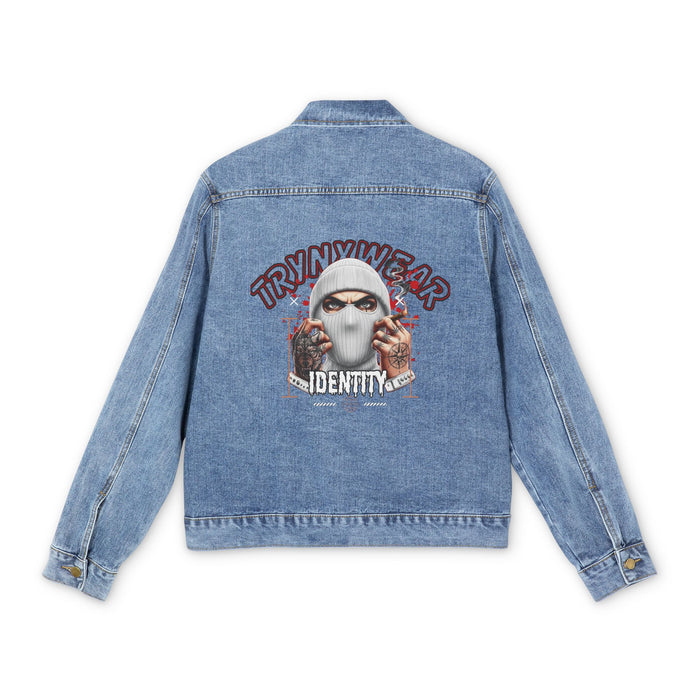 TrynxWear Denim Jacket Identity Graphic Back Patch