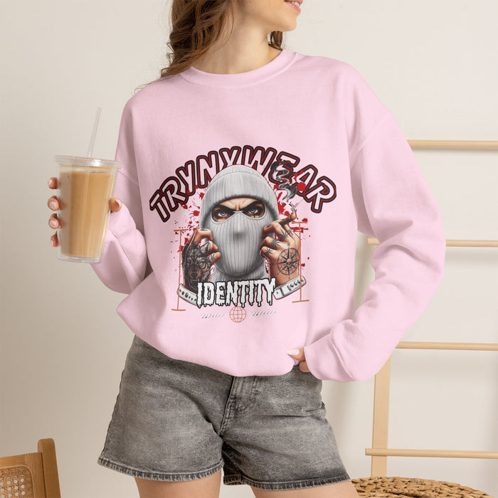 TrynxWear Crewneck Sweatshirt Masked Skull Streetwear Graphic