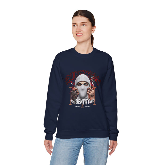 TrynxWear Crewneck Sweatshirt Masked Skull Streetwear Graphic