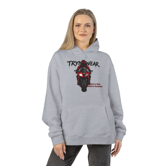 TrynxWear Motorcycle Hoodie Red Sportbike Front Graphic