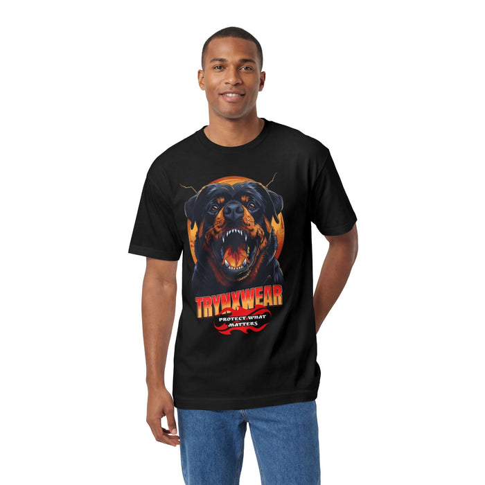 TrynxWear Rottweiler Roar Graphic Tee Vintage Dog Design