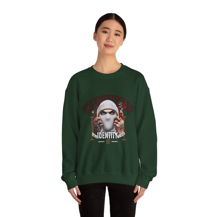 TrynxWear Crewneck Sweatshirt Masked Skull Streetwear Graphic