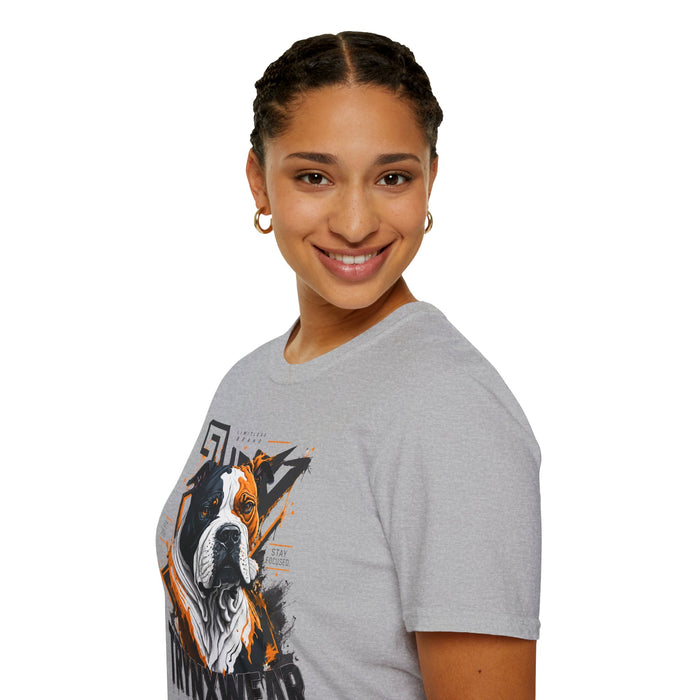 TrynxWear Boxer Dog Graphic T-Shirt Bold Urban Pet Portrait Tee