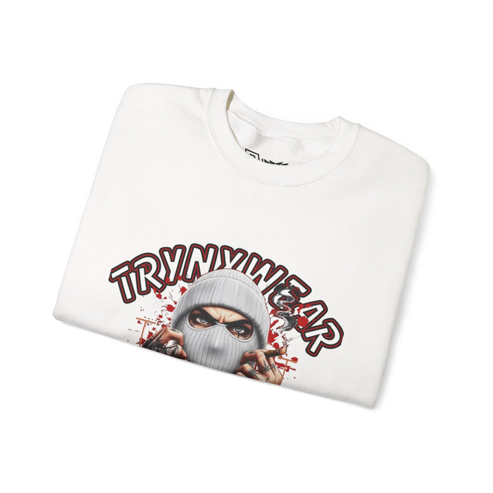 TrynxWear Crewneck Sweatshirt Masked Skull Streetwear Graphic