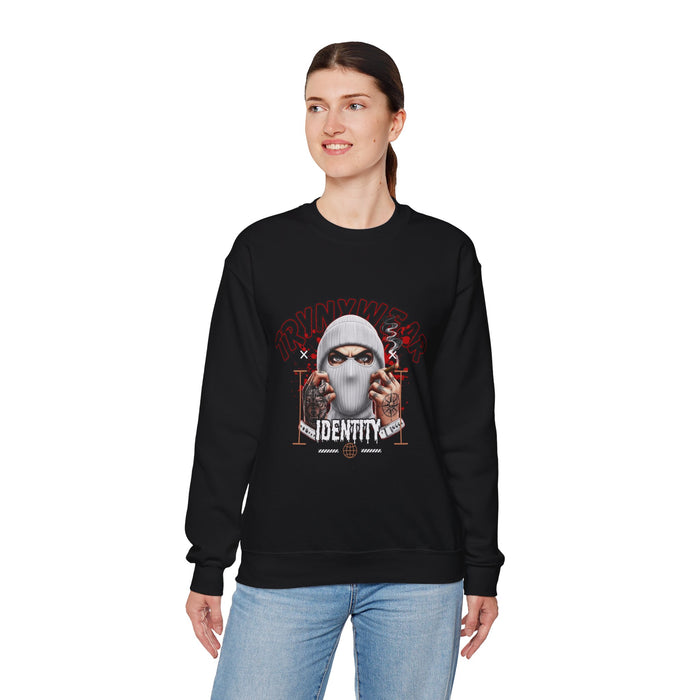 TrynxWear Crewneck Sweatshirt Masked Skull Streetwear Graphic