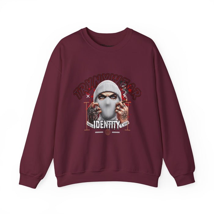 TrynxWear Crewneck Sweatshirt Masked Skull Streetwear Graphic