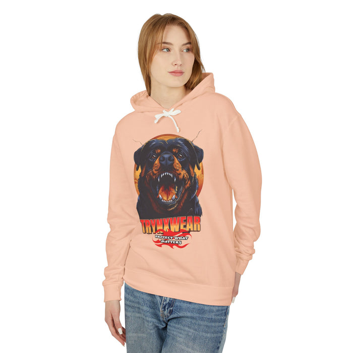TrynxWear Rottweiler Graphic Hoodie Vintage Dog Head Sweatshirt