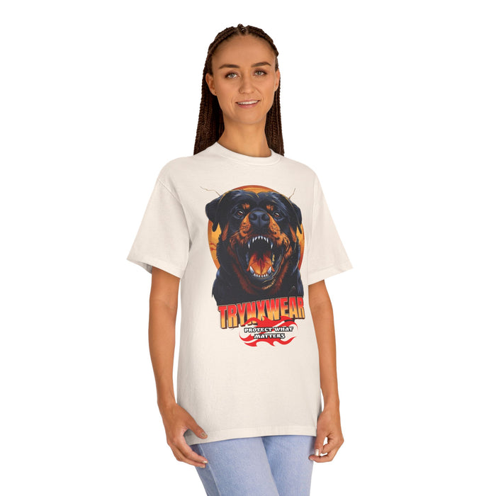 TrynxWear Rottweiler Roar Graphic Tee Vintage Dog Design