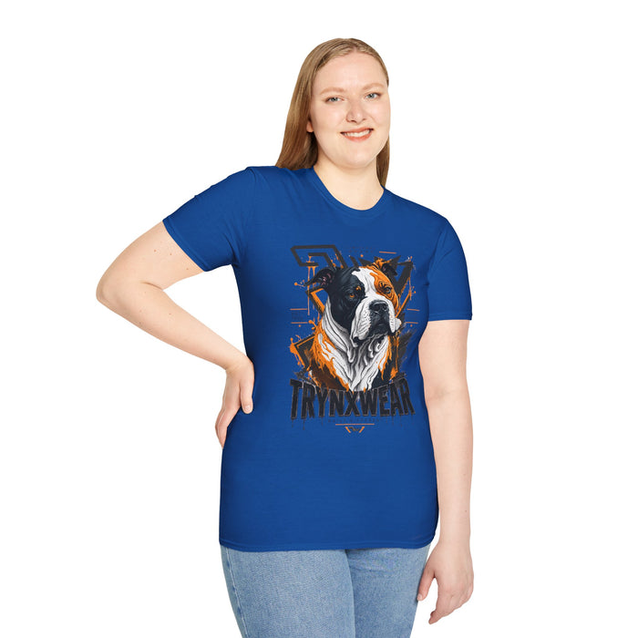 TrynxWear Boxer Dog Graphic T-Shirt Bold Urban Pet Portrait Tee