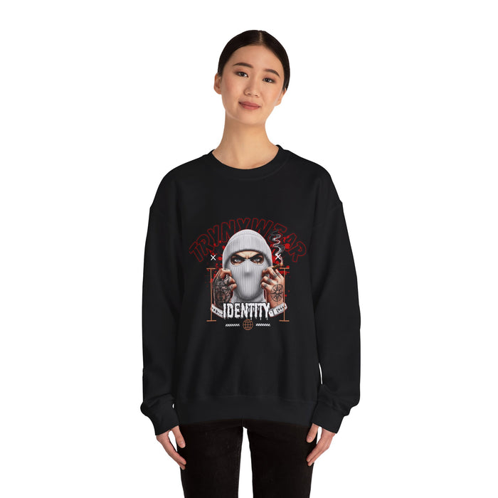 TrynxWear Crewneck Sweatshirt Masked Skull Streetwear Graphic