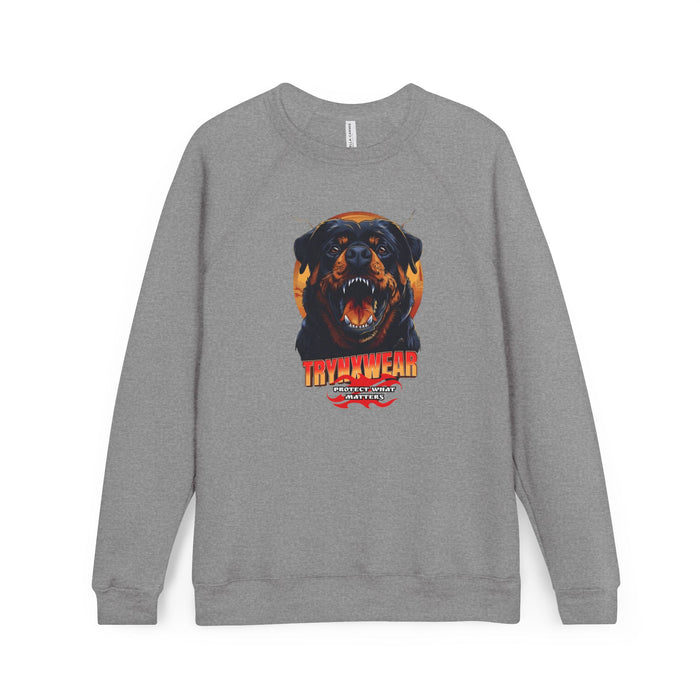 TrynxWear Rottweiler Retro Graphic Sweatshirt Fierce Dog Crewneck